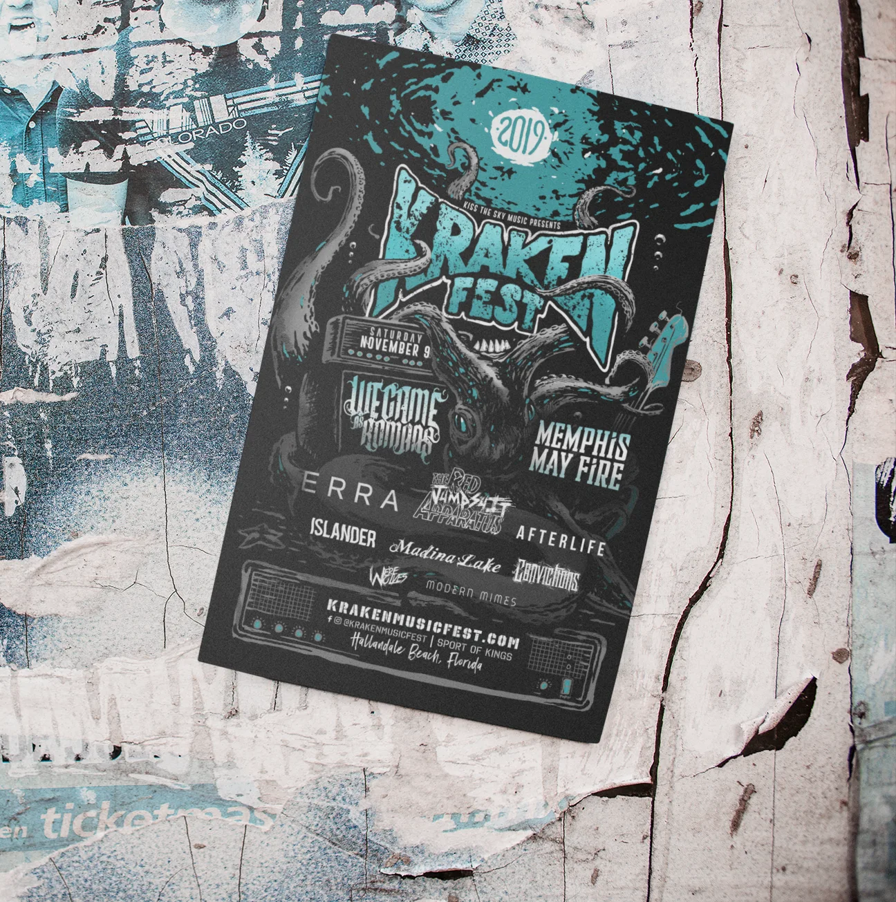 Krakenfest poster on wall