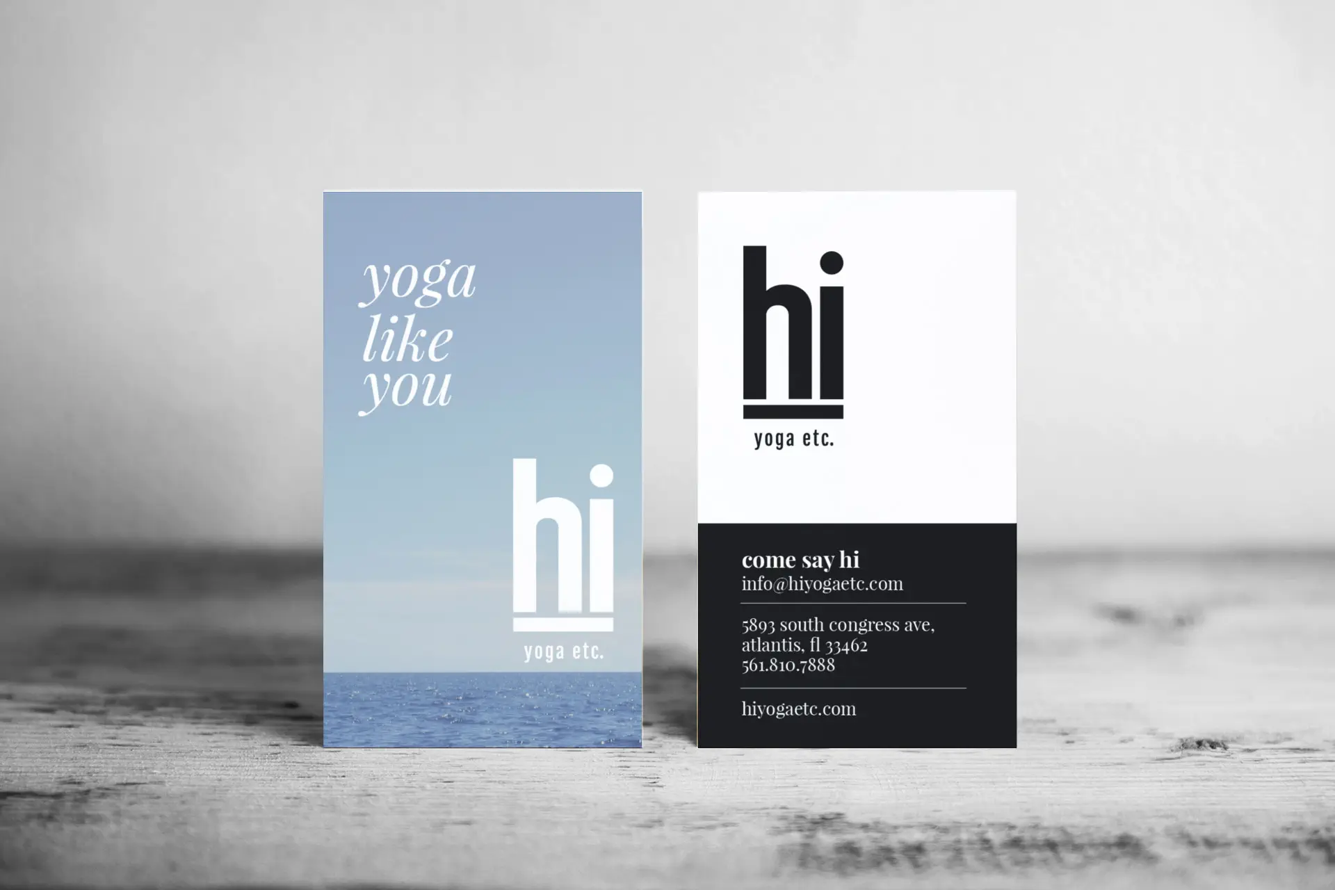hi yoga business cards